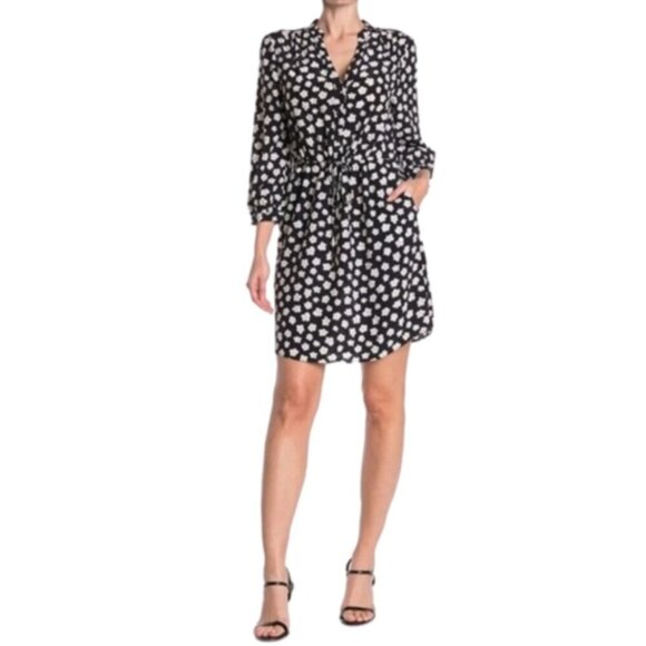 KATE SPADE Mini Faye 100% Silk Floral Print Shirt Dress Women's Size XXS - Picture 14 of 15